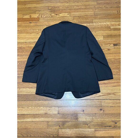 Michael Kors Mens Blazer Jacket Size 41R Black Solid Wool 3 Button Sport Coat - Picture 6 of 6